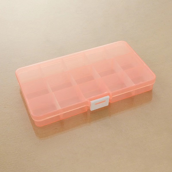 Transparent 15 Removable Section Compartment Organiser Box Plastic divider